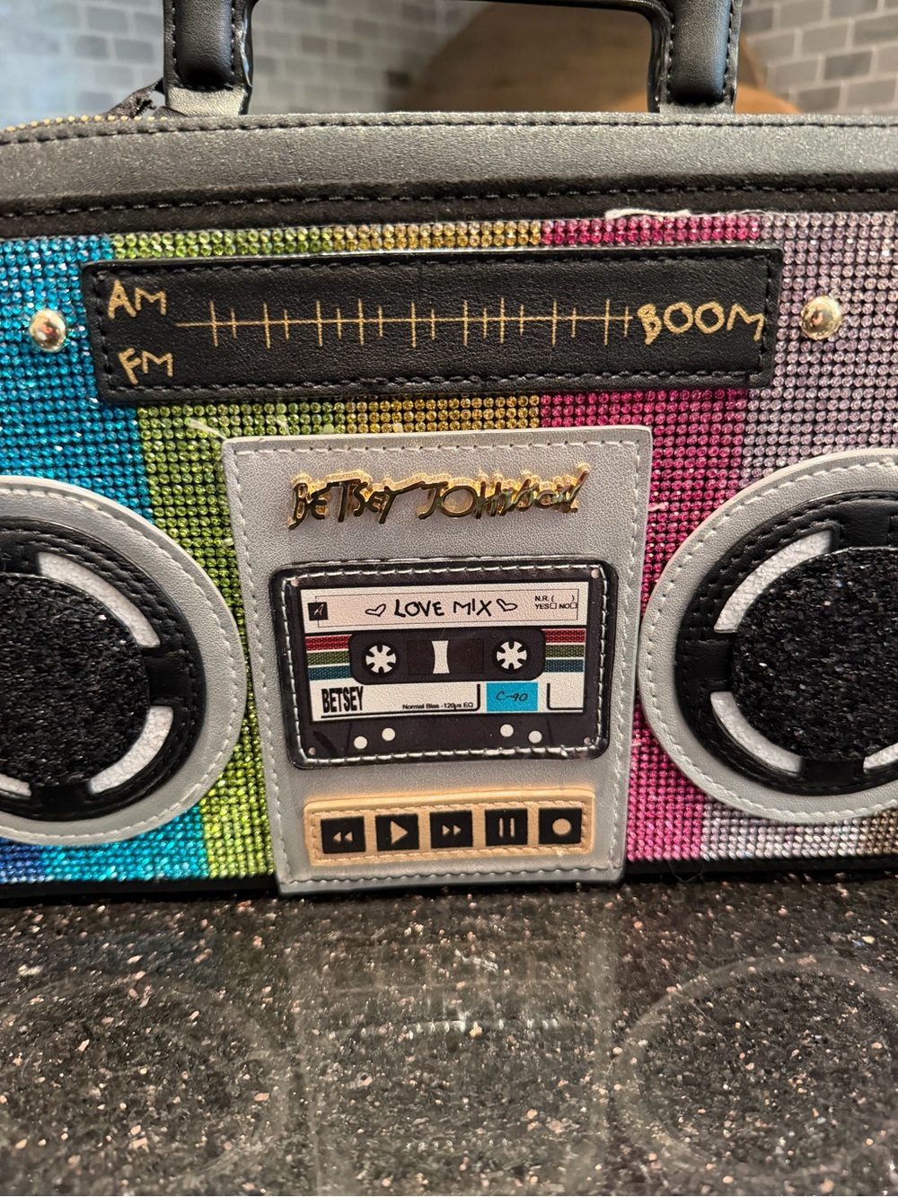 Betsey Johnson Kitsch Say Anything Boom Box Crossbody Bag Purse - Picture 2 of 15